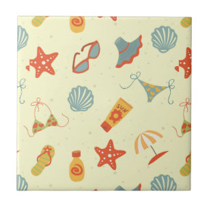 Carreau Motif de plage d'été