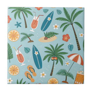 Carreau Motif de plage d'été tropical (2)