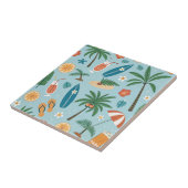 Carreau Motif de plage d'été tropical (2) (Côté)