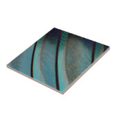 Carreau Motif de plume bleue (Côté)