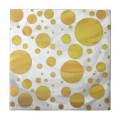 Carreau Motif de point de polka ananas (Devant)