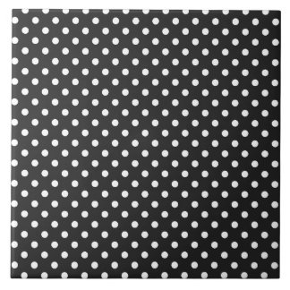Carreau Motif de point noir et blanc de polka