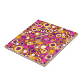 Carreau Motif de point violet de polka (Côté)