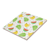 Carreau Motif de Pointe Polka aux fruits tropicaux (Côté)
