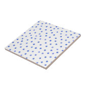 Carreau Motif de points bleu et blanc de confettis (Côté)