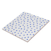 Carreau Motif de points bleu et blanc de confettis (Côté)