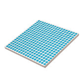 Carreau Motif de points bleus sur fond blanc (Côté)