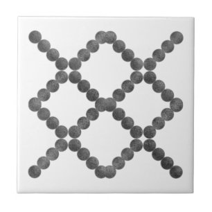 Carreau Motif de points géométriques blancs noirs