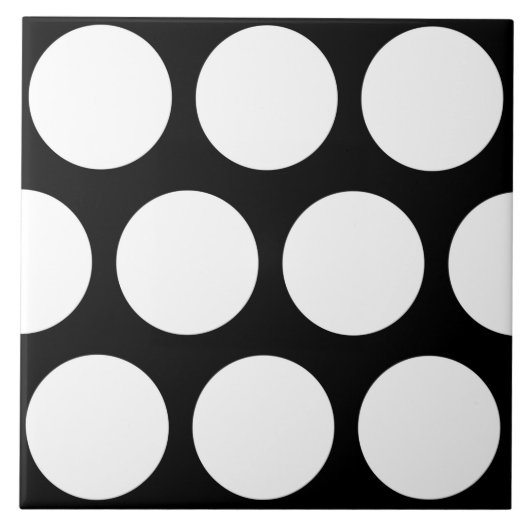 Carreau Motif de points noirs et blancs (Devant)