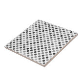 Carreau Motif de points Polka monochrome (points noirs et  (Côté)