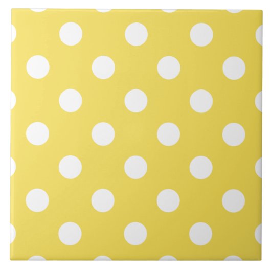 Carreau Motif de pois jaune (Devant)