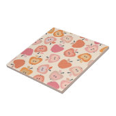 Carreau Motif de pomme rose et orange mignon (Côté)