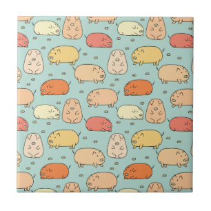 Carreau Motif de porc à menthe