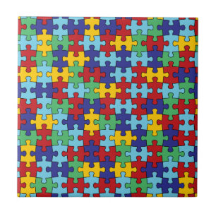 Carreau Motif de puzzle sensibilisation sur l'autisme