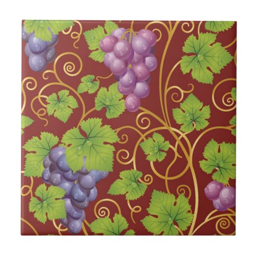 Carreau Motif de raisin (Devant)