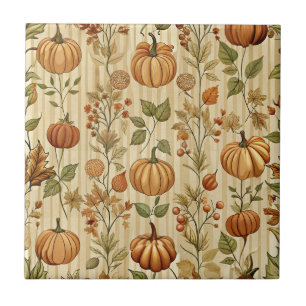 Carreau Motif de récolte de citrouille de Thanksgiving Aut