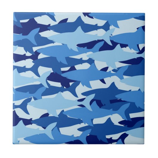 Carreau Motif de requin bleu (Devant)