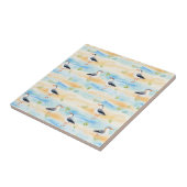 Carreau Motif de rivage de bécasseau côtier (7) (Côté)