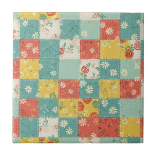 Carreau Motif de rose printanière pastel