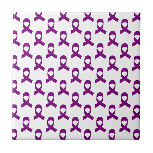 Carreau Motif de ruban violet (Devant)