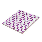 Carreau Motif de ruban violet (Côté)