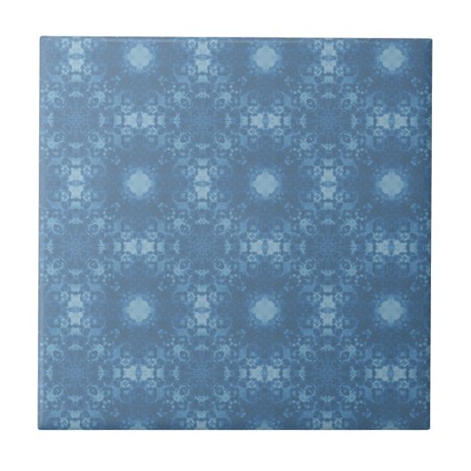 Carreau Motif de signature bleue (Devant)