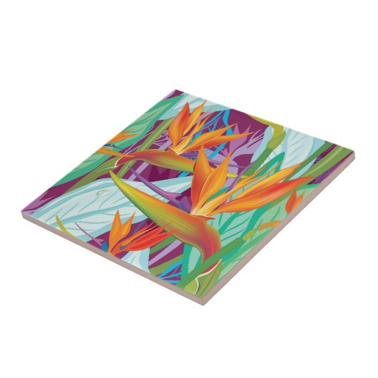 Carreau Motif de Strelitzia (Côté)