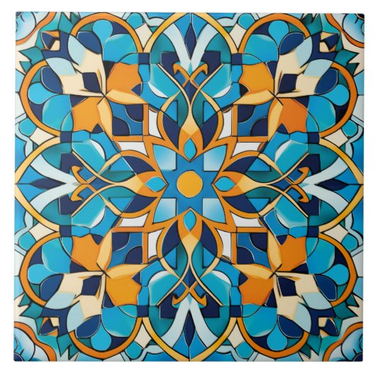 Carreau motif de style cool marocain (Devant)