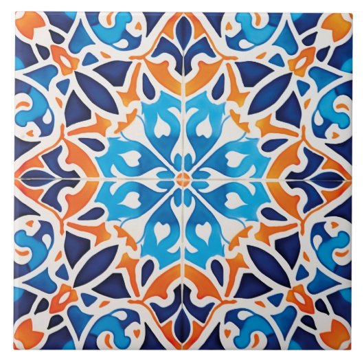 Carreau motif de style cool marocain (Devant)
