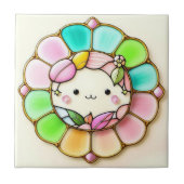 Carreau Motif de style kawaii en verre tendu (Devant)