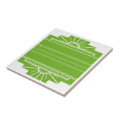 Carreau Motif de Sunburst Art Déco en blanc et en chaux (Côté)