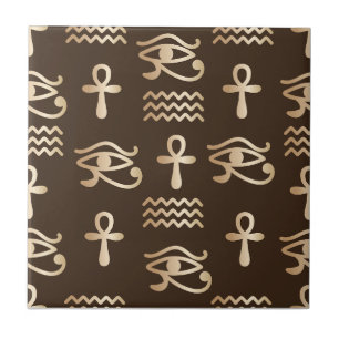 Carreau Motif de symbole égyptien Ankh Eye Horus