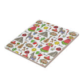 Carreau Motif de symboles du Mexique | (Côté)