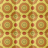 Carreau Motif de Talavera rouge-jaune