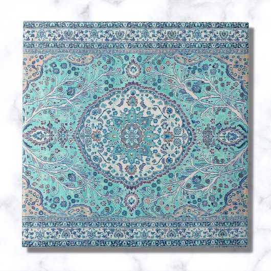 Carreau Motif de tapis bleu vintage