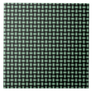 Carreau Motif de tissage noir vert