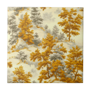 Carreau Motif de Toile de Jouy Forêt d'Hiver (8)
