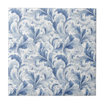 Motif de toile de pays français bleu