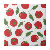 Carreau Motif de tomate rouge tiré à la main (Devant)