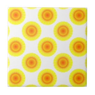Carreau Motif de tournesol personnalisé