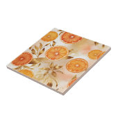 Carreau Motif de tranche d'orange dorée (Côté)