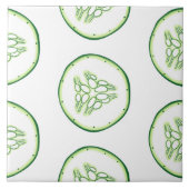 Carreau Motif de tranches de concombre (Devant)