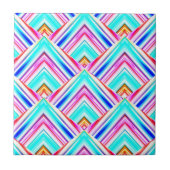 Carreau Motif de triangles géométriques colorés (Devant)