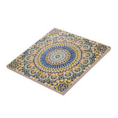 Carreau motif de tuiles géométriques, Maroc (Côté)