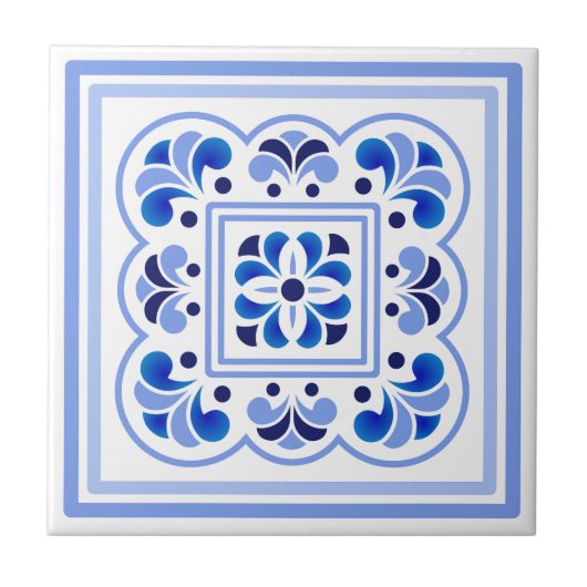 Carreau Motif de tuiles portugaises (Devant)