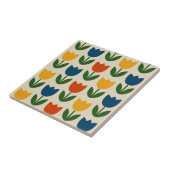 Carreau Motif de tulipe coloré (Côté)