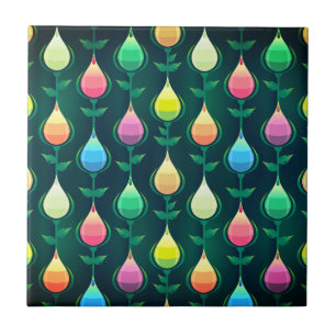 Carreau Motif de tulipes magnifiques Mosaïque de couleur p