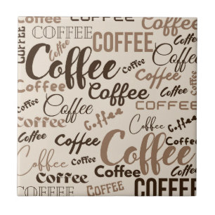 Carreau Motif de typographie de café vintage (4)