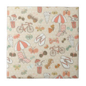 Carreau Motif de vacances d'été (Devant)