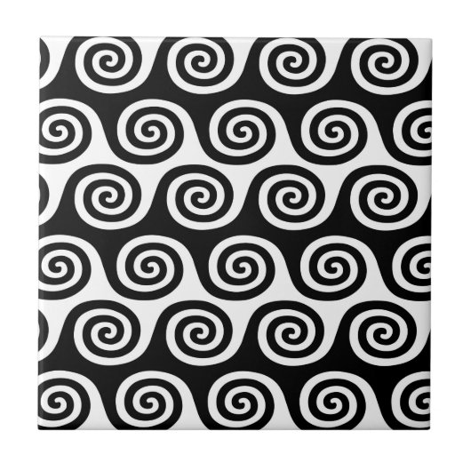 Carreau Motif de vague atomique (Devant)